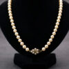 Single-Strand-Cultured-Pearl-Necklace-9ct-Gold-Clasp-Set-Citrine-And-Split-Pearl-5 Single Strand Cultured Pearl Necklace 9ct Gold Clasp Set Citrine And Split Pearl