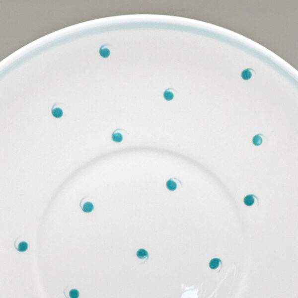 Susie Copper Raised Spot Teal Large Cake Plate  C1950