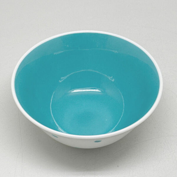 Susie Copper Raised Spot Teal Tea Sugar Bowl C1950