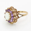 Victorian 9ct Gold Opal and Amethyst Cocktail Ring