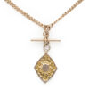 Victorian-9ct-Rose-Gold-Fob-Chain-With-TBar-And-Medallion-1 Victorian 9ct Rose Gold Fob Chain With TBar And Medallion