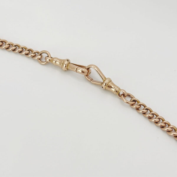 Victorian-9ct-Rose-Gold-Fob-Chain-With-TBar-And-Medallion-3 Victorian 9ct Rose Gold Fob Chain With TBar And Medallion