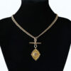 Victorian-9ct-Rose-Gold-Fob-Chain-With-TBar-And-Medallion-4 Victorian 9ct Rose Gold Fob Chain With TBar And Medallion
