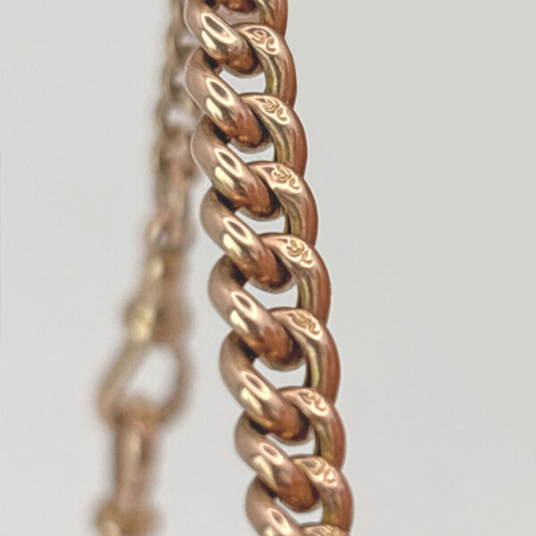 Victorian-9ct-Rose-Gold-Fob-Chain-With-TBar-And-Medallion-6 Victorian 9ct Rose Gold Fob Chain With TBar And Medallion