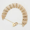 Victorian 9ct Rose Gold Gateleg Bracelet With Heart Lock