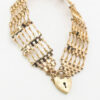 Victorian 9ct Rose Gold Gateleg Bracelet With Heart Lock
