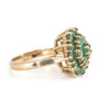 Vintage 9ct Gold Emerald Cluster Ring