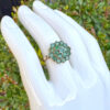 Vintage 9ct Gold Emerald Cluster Ring