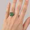 Vintage 9ct Gold Emerald Cluster Ring