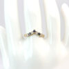 Vintage-9ct-yellow-gold-chevron-ring-with-Sapphire-&-CZ-3 Vintage 9ct Gold Chevron Ring with Sapphire & CZ