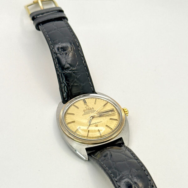 Vintage Omega Constellation 18k Gold Bezel Date Day
