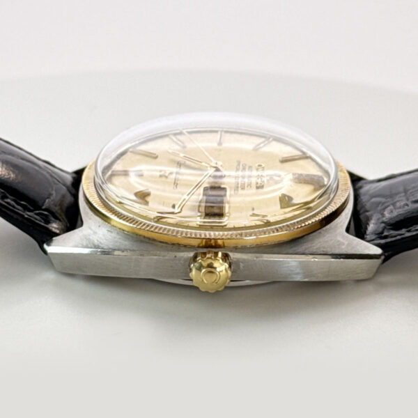 Vintage Omega Constellation 18k Gold Bezel Date Day