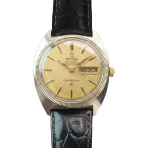 Vintage Omega Constellation 18k Gold Bezel Date Day