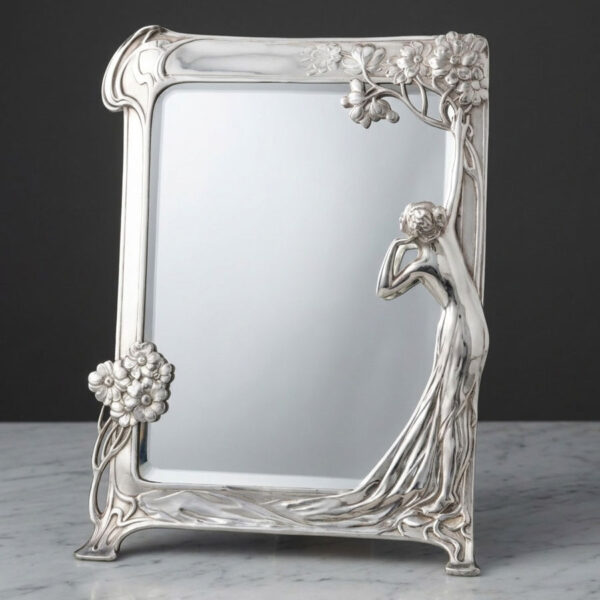 WMF Art Nouveau Lady Mirror C1910