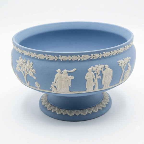 Wedgwood Jasperware Lavender Blue & White Pedestal Bowl
