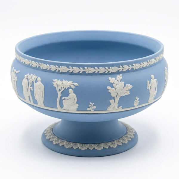 Wedgwood Jasperware Lavender Blue & White Pedestal Bowl
