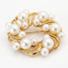 14k Gold Mikimoto Akoya Pearl Wreath Brooch