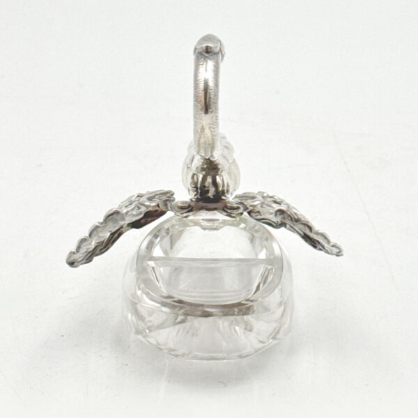 Antique-925-Silver-And-Cut-Glass-Swan-Table-Salt-3 Antique 925 Silver And Cut Glass Swan Table Salt