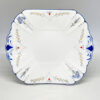 Art Deco Shelley Queen Anne Blue Iris Tab Cake Plate 1920's