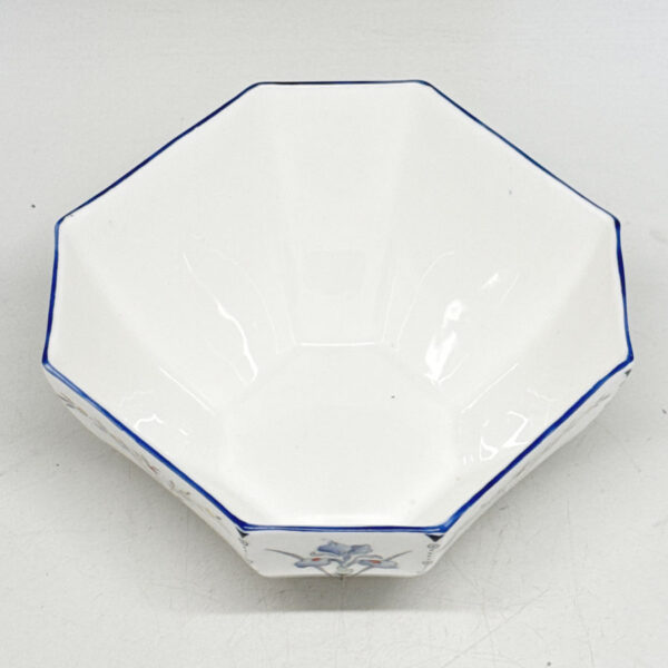 Art Deco Shelley Queen Anne Blue Iris Tea Sugar Bowl 1920's