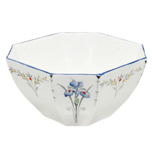 _Art-Deco-Shelley-Queen-Anne-Blue-Iris-Tea-Sugar-Bowl-1920 Art Deco Shelley Queen Anne Blue Iris Tea Sugar Bowl 1920's