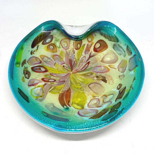Arte Vetraria Muranese Cased Murano Tutti Frutti Bowl 24cm