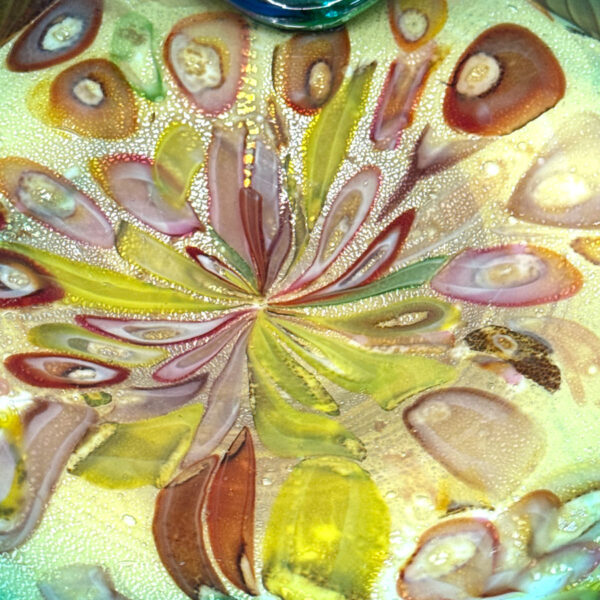 Arte Vetraria Muranese Cased Murano Tutti Frutti Bowl 24cm