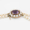 Cultured-Graduated-Double-Strand-Pearl-Necklace-With-9-Carat-Amethyst-And-Pearl-Clasp-3 Cultured Graduated Double Strand Pearl Necklace With 9 Carat Amethyst And Pearl Clasp