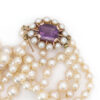 Cultured-Graduated-Double-Strand-Pearl-Necklace-With-9-Carat-Amethyst-And-Pearl-Clasp-5 Cultured Graduated Double Strand Pearl Necklace With 9 Carat Amethyst And Pearl Clasp