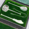 Hallmarked Silver Birmingham 1912 Art Deco Tea Spoon And Serving Set