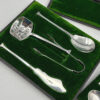 Hallmarked Silver Birmingham 1912 Art Deco Tea Spoon And Serving Set