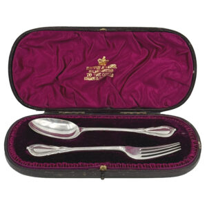 Hallmarked Silver Christening Set London 1888
