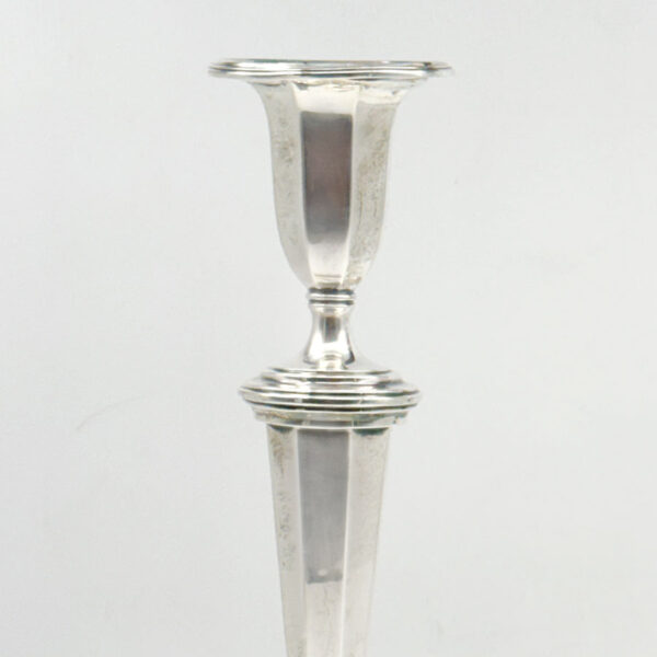Hallmarked Silver Pair Candlesticks Sheffield 1922 George V