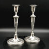 Hallmarked Silver Pair Candlesticks Sheffield 1922 George V