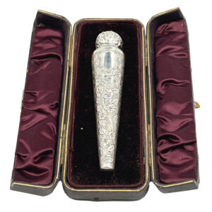 Hallmarked-Silver-Perfume-Bottle-Birmingham-1890 Hallmarked Silver Perfume Bottle Birmingham 1890 Boxed