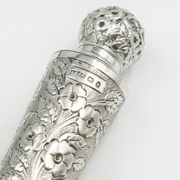 Hallmarked Silver Perfume Bottle Birmingham 1890 Boxed