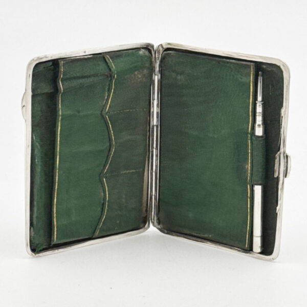 Hallmarked Silver Repouse Calling Card Case Birmingham 1905