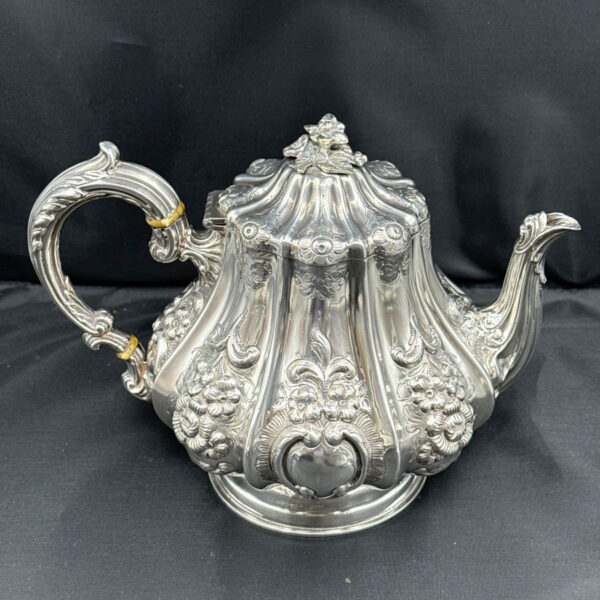 Hallmarked Victorian Silver Four Piece Tea Set