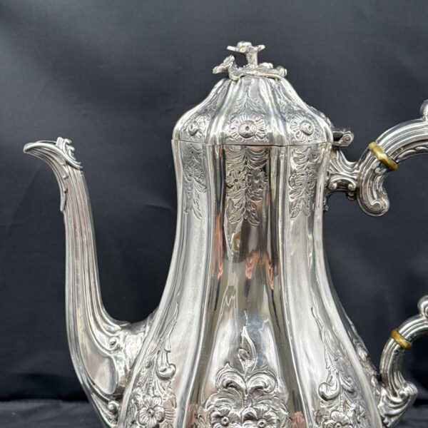 Hallmarked Victorian Silver Four Piece Tea Set