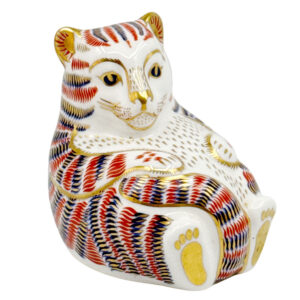 Royal-Crown-Derby-Tiger-Cub-Paperweight-1993 Royal Crown Derby Tiger Cub Paperweight 1993