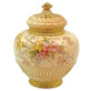 Royal Worcester Blush Ivory Floral Pot Pourri Vase C1903