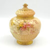 Royal Worcester Blush Ivory Floral Pot Pourri Vase C1903
