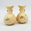 Royal Worcester Blush Ivory Near Pair Of Vases Spring Flowers C1927