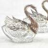 Silver-And-Cut-Glass-Set-Of-Four-Table-Swan-Salts-5 Silver And Cut Glass Set Of Four Table Swan Salts