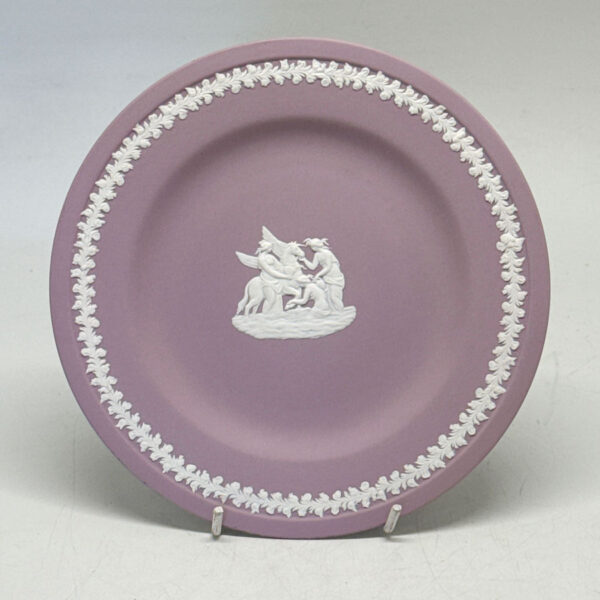 Wedgwood Lilac Jasperware Plate Watering Of Bellerophon