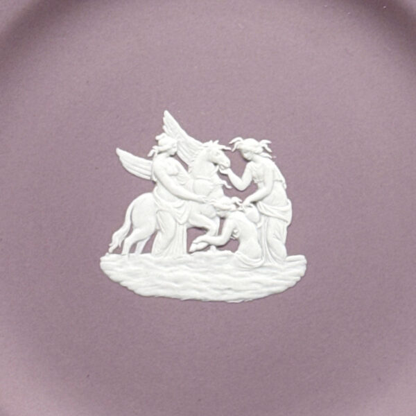 Wedgwood Lilac Jasperware Plate Watering Of Bellerophon