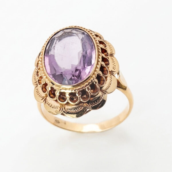 14ct-Victorian-Amethyst-Ring-1 14ct Victorian Amethyst Ring