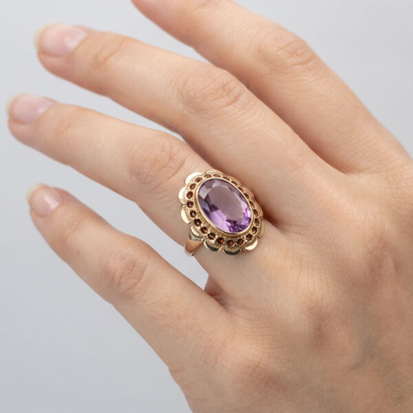 14ct-Victorian-Amethyst-Ring-5 14ct Victorian Amethyst Ring