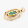 18ct Gold Black Opal And Diamond Pendant