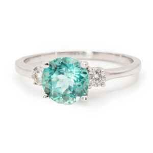 18ct Gold Paraiba Tourmaline and Diamond Ring